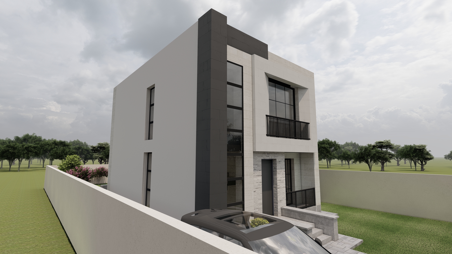 Modern Two-Story Residence in Zovuni